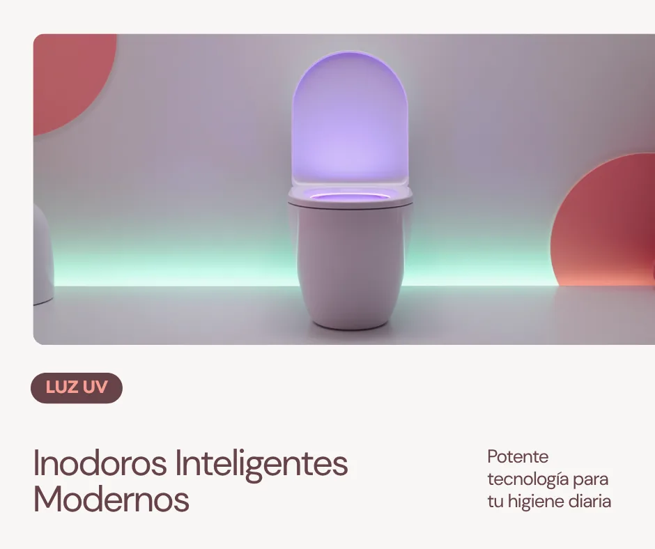 Luz UV interior en un inodoro inteligente